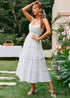 Sexy White Lace Boho Maxi Dress Kimana